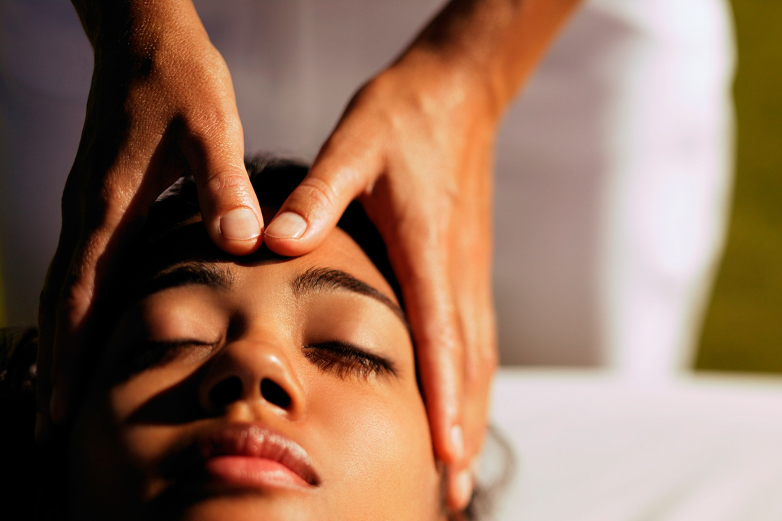 Woman receiving massage